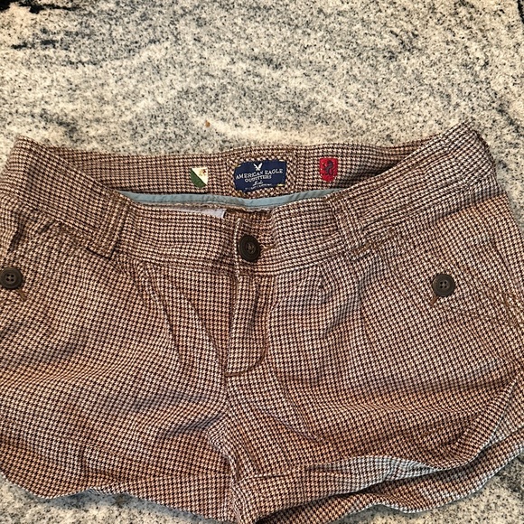 Y2K Vintage American Eagle Brown Houndstooth Pants - Picture 3 of 8